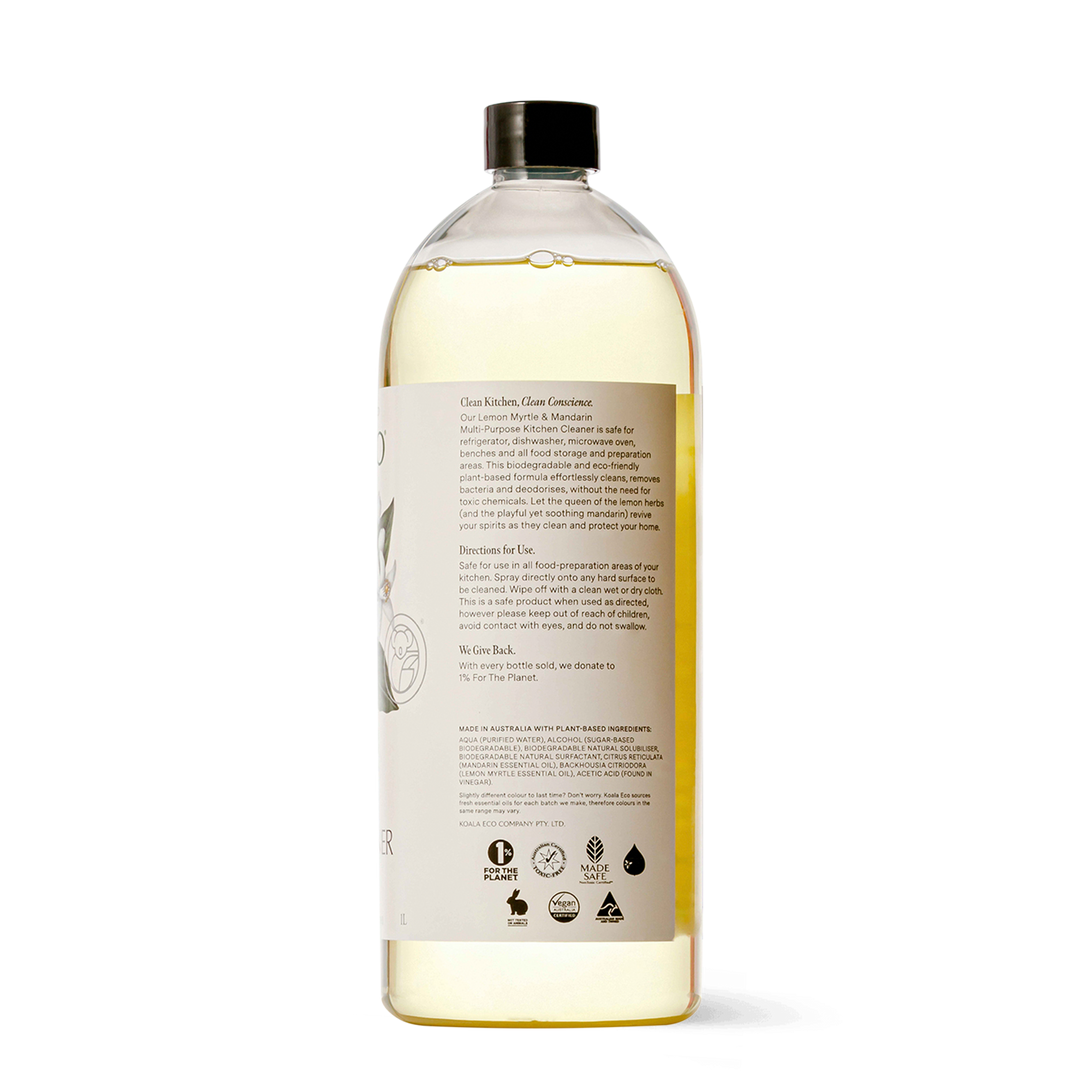 Natural Multi-Purpose Kitchen Cleaner Refill - Lemon Myrtle & Mandarin - 1L
