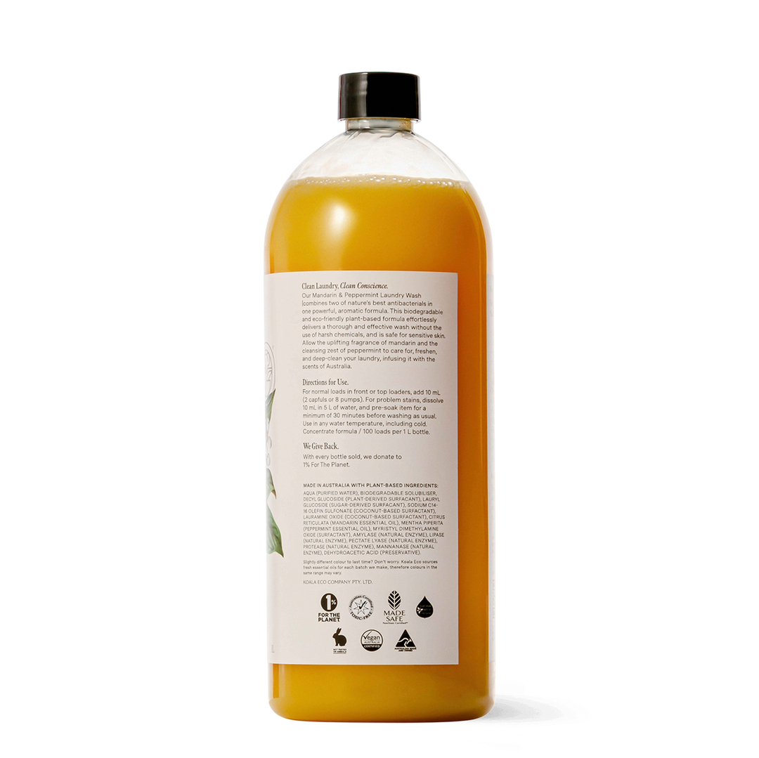 Natural Laundry Wash Refill - Mandarin & Peppermint - 1L