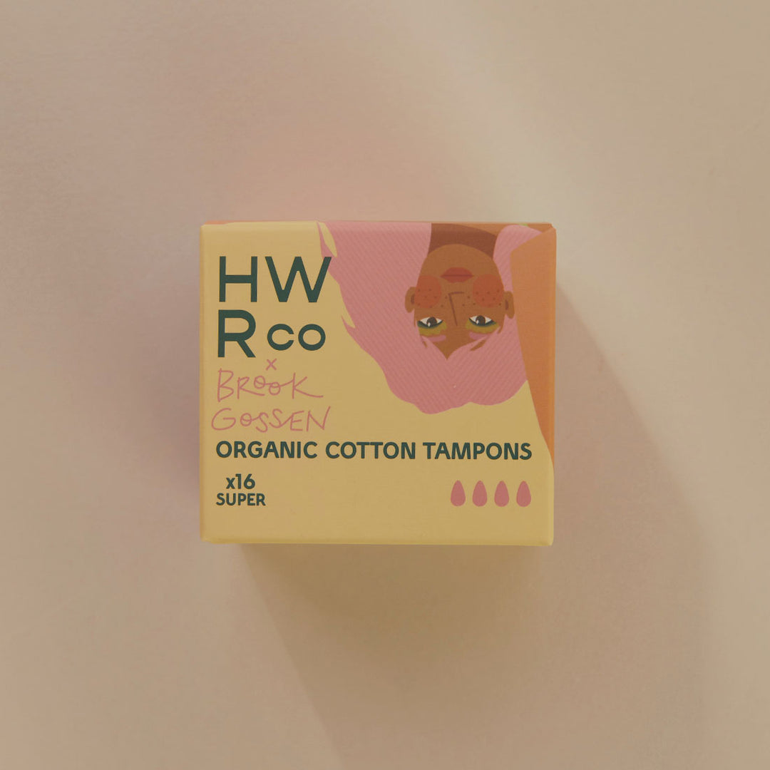 HWRco x Brook Gossen - Organic Cotton Super Tampons - 16 Pack