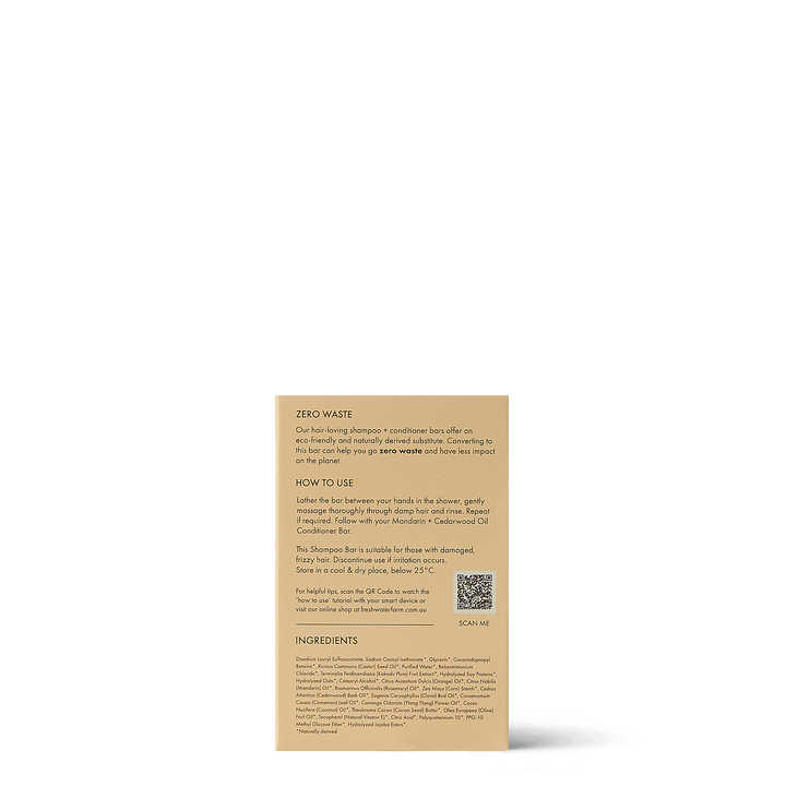 Shampoo Bar - Strengthening Mandarin + Cedarwood Oil - 100g