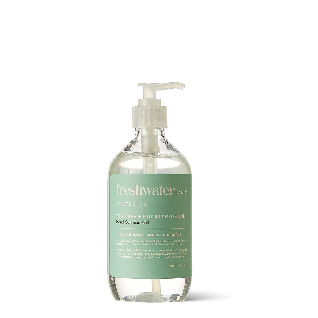 500ml Hand Sanitiser Gel - Tea Tree + Eucalyptus Oil