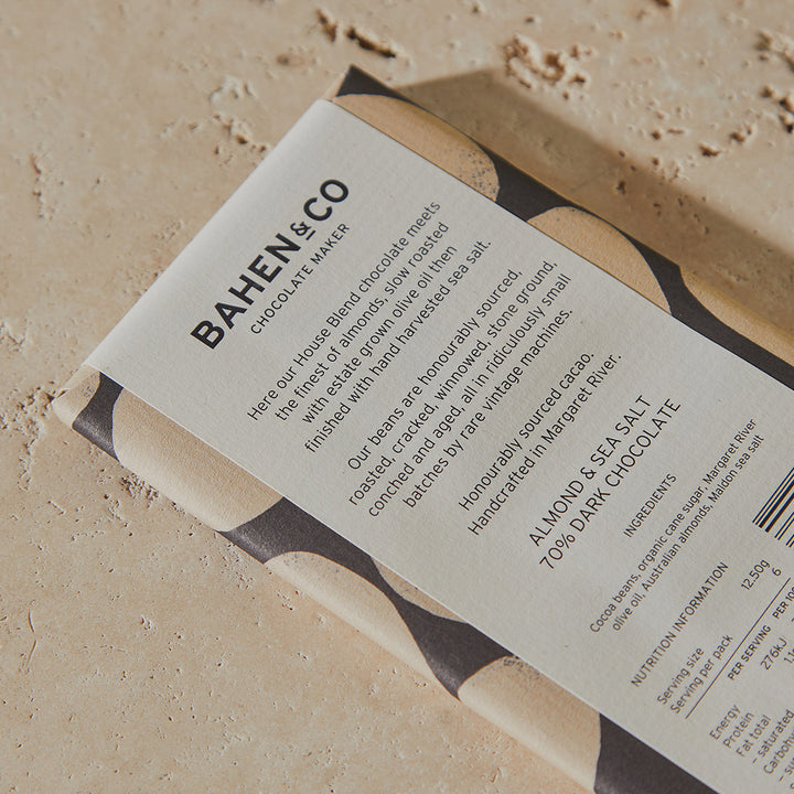 Almond & Sea Salt 70% Chocolate - 75g