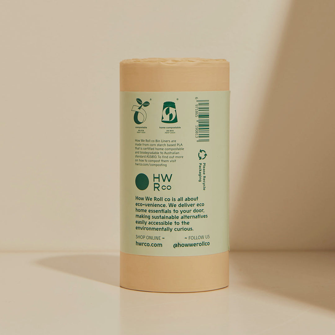 Certified 100% Compostable Medium 30L Bin Liner Roll - 30 Bags