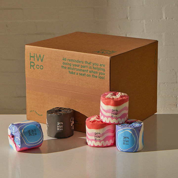 Rachael Sarra x HWRco - 100% Recycled 3 Ply Toilet Paper - 48 Rolls