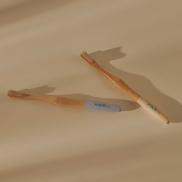 Sustainable Bamboo Soft Toothbrush - Blue & Cream - 2 Pack