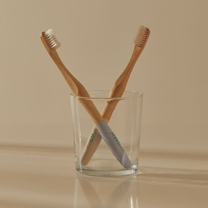 Sustainable Bamboo Soft Toothbrush - Blue & Cream - 2 Pack