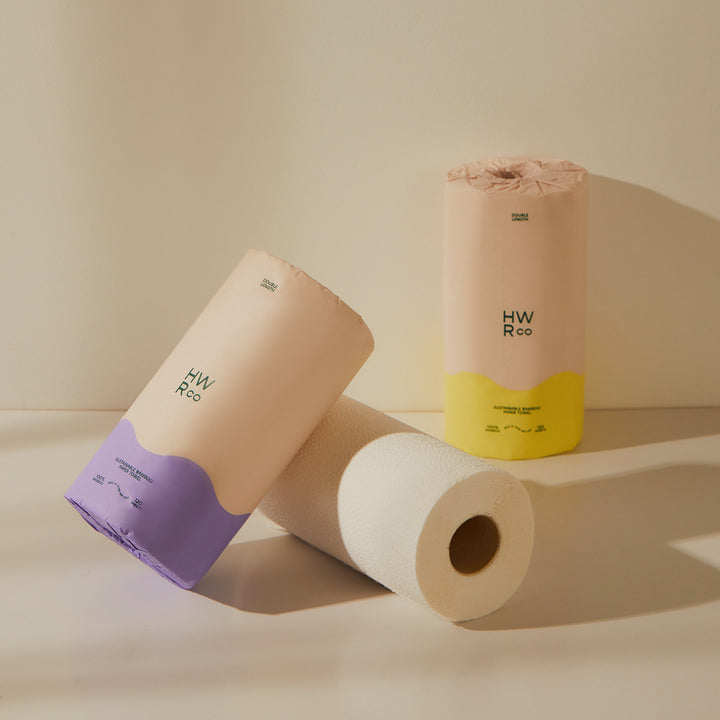 100% Bamboo 2 Ply Double Length Paper Towel - 6 Rolls