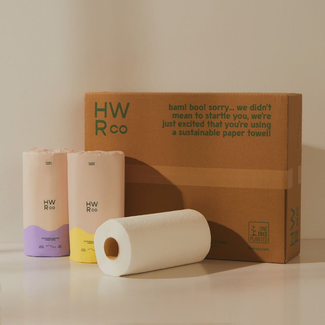 100% Bamboo 2 Ply Double Length Paper Towel - 6 Rolls