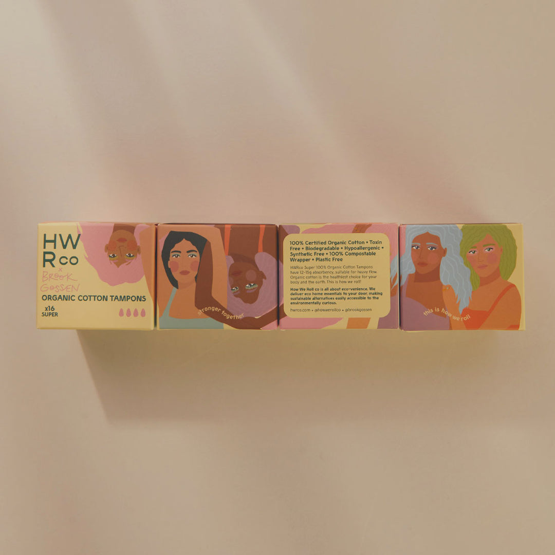 HWRco x Brook Gossen - Organic Cotton Super Tampons - 16 Pack