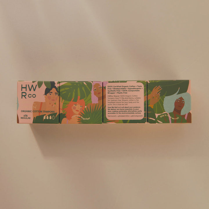 HWRco x Brook Gossen - Organic Cotton Regular Tampons - 16 Pack