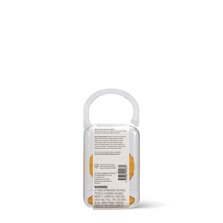 Natural Rubber Teether in Reusable Case - 1 Pack