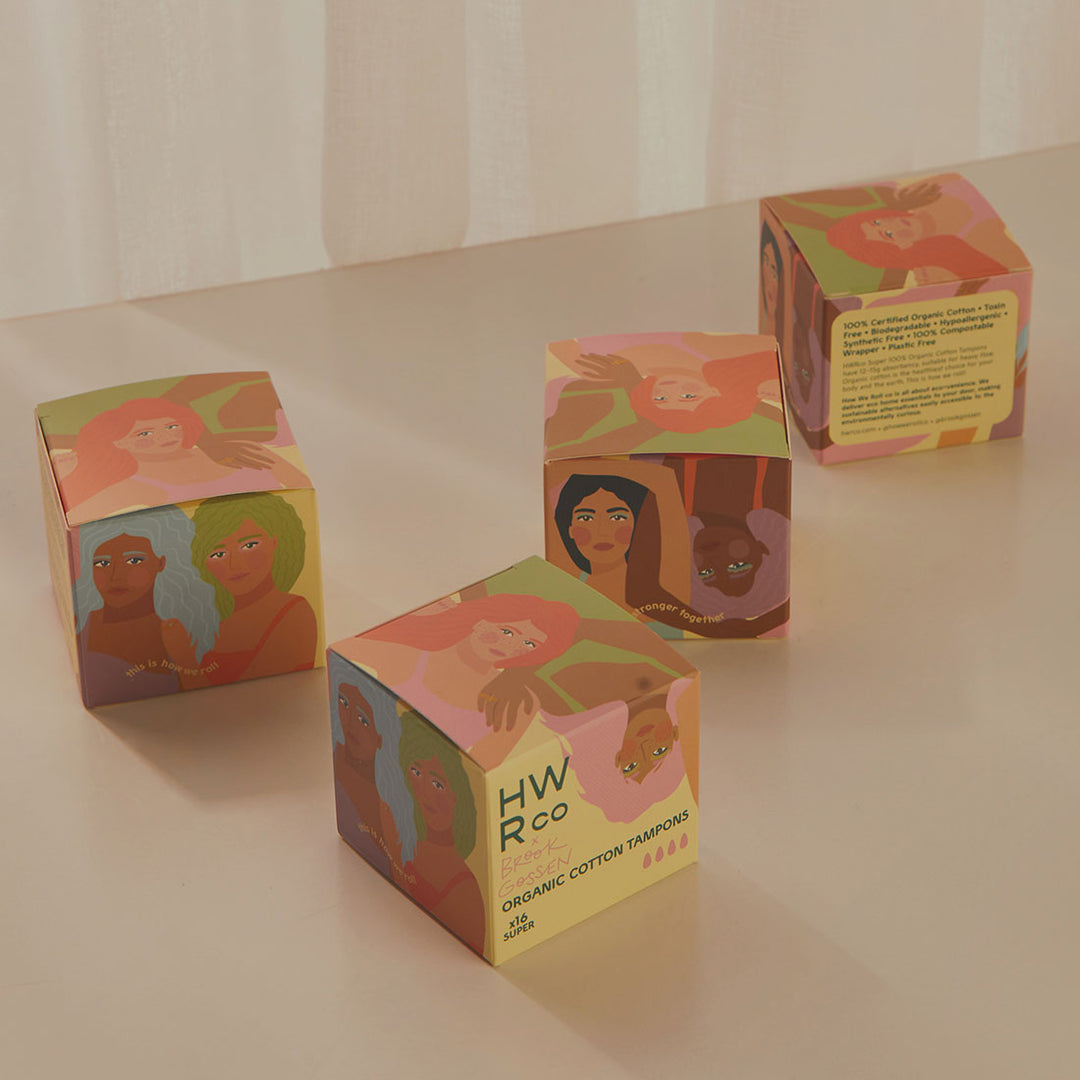 HWRco x Brook Gossen - Organic Cotton Super Tampons - 16 Pack