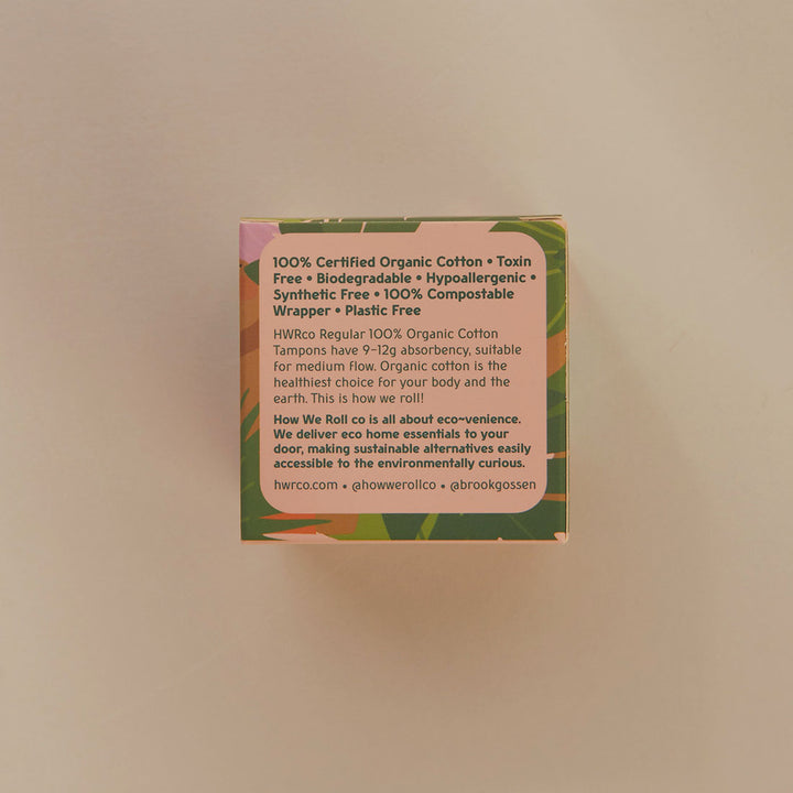 HWRco x Brook Gossen - Organic Cotton Regular Tampons - 16 Pack