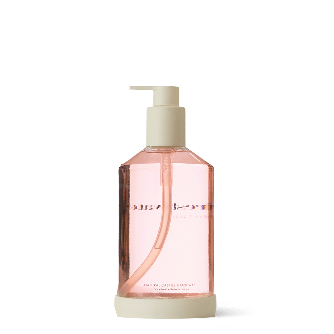 Refillable 500ml Glass Bottle - Rosewater & Pink Clay Hand Wash