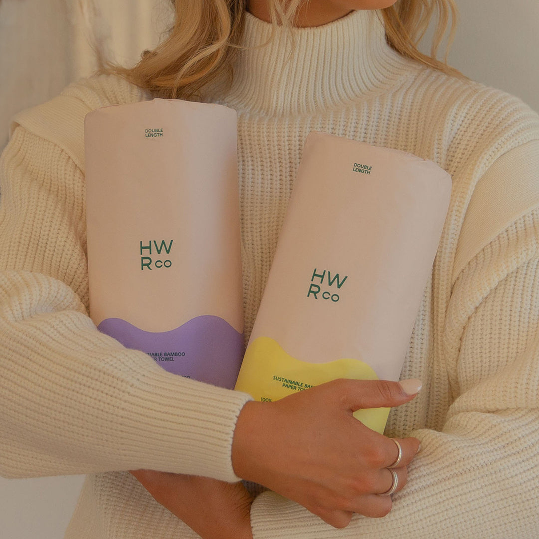 100% Bamboo 2 Ply Double Length Paper Towel - 6 Rolls