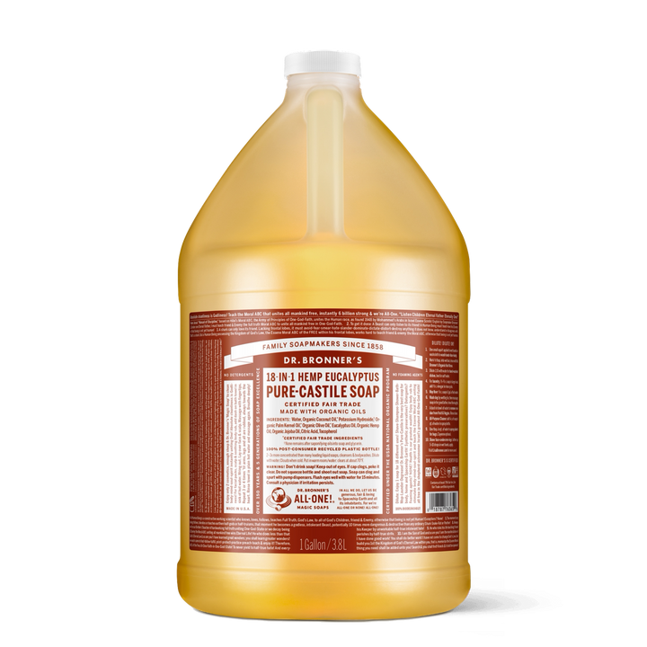 Pure Castile Liquid Soap Bulk Refill - Eucalyptus - 3.78L