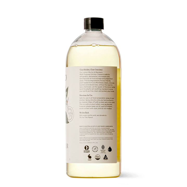 Natural Multi-Purpose Kitchen Cleaner Refill - Lemon Myrtle & Mandarin - 1L