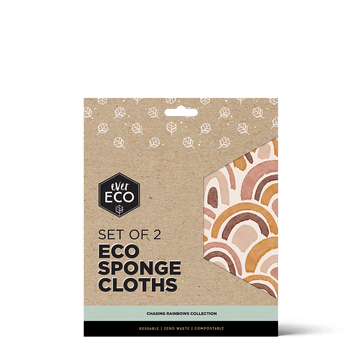 Eco Sponge Cloths - Chasing Rainbows Print - 2 Pack