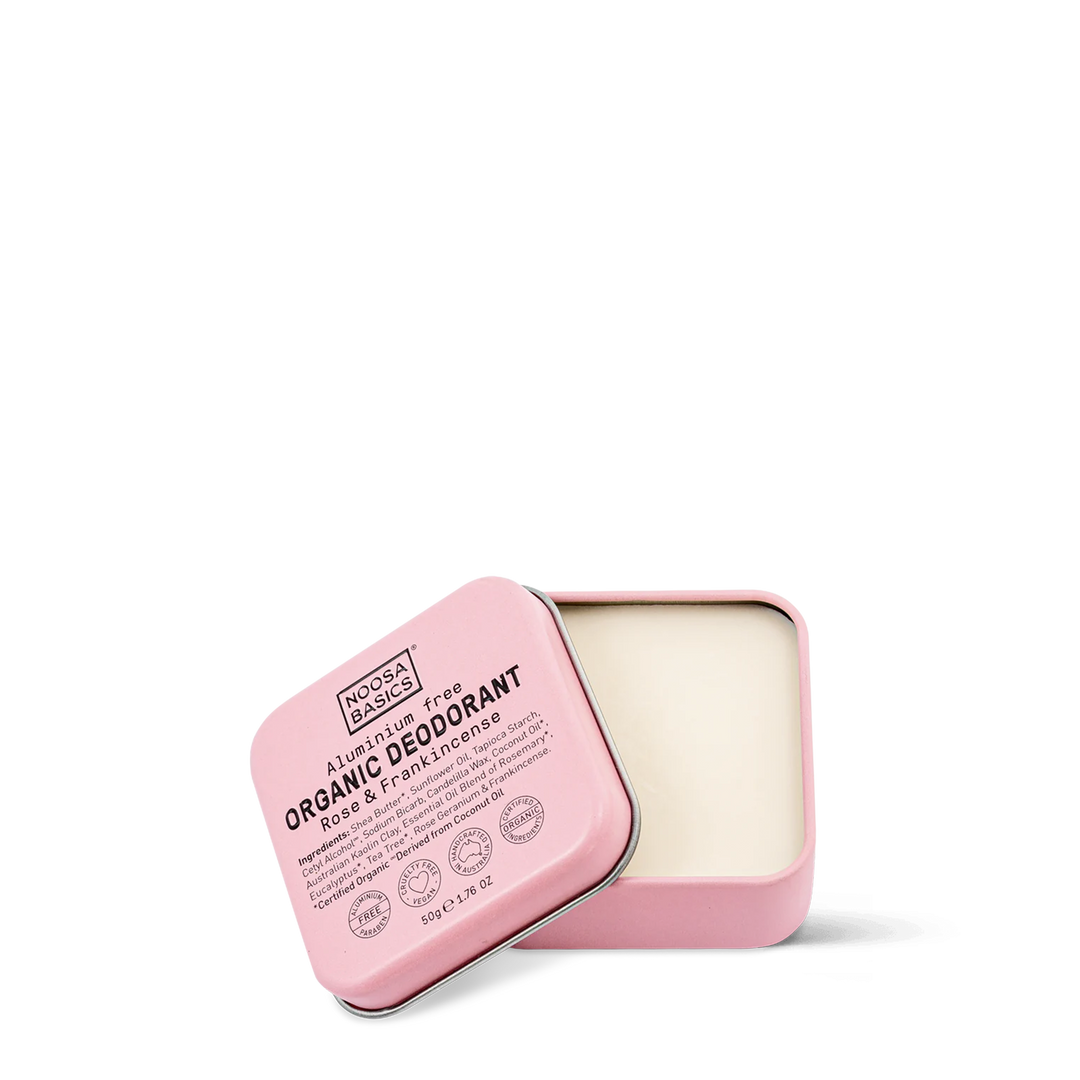 Organic Deodorant Cream Tin - Rose & Frankincense - 50g