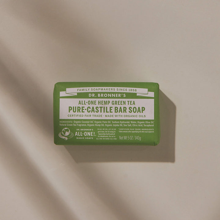Pure Castile Bar Soap - Green Tea - 140g