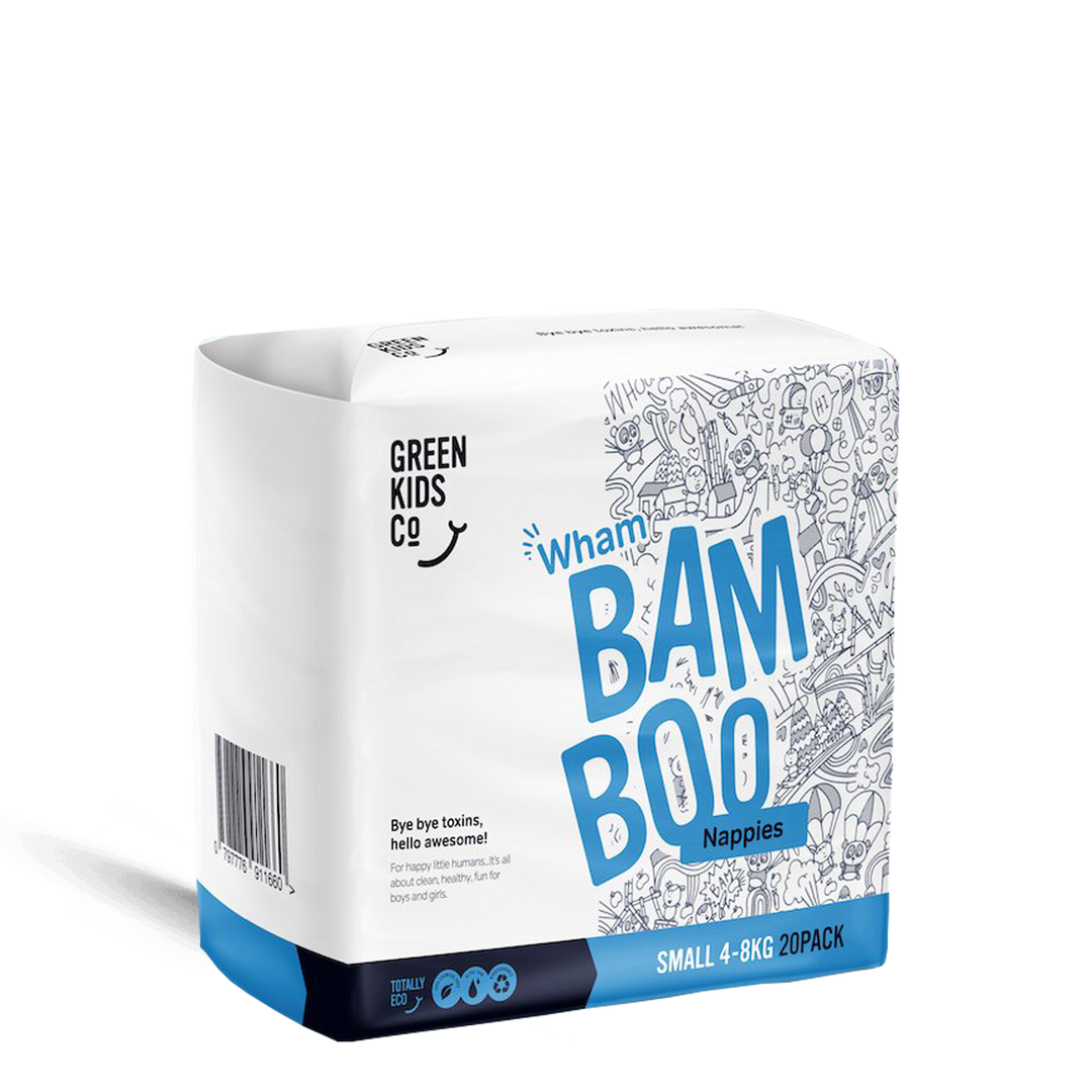 Wham Bam Boo Nappies Small (4-8kg) - 20 Pack