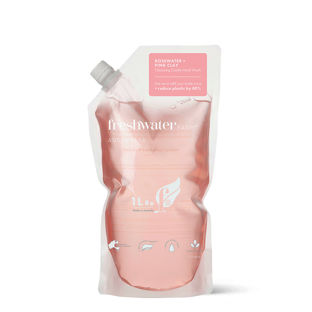 Hand Wash Refill Pouch - Rosewater & Pink Clay