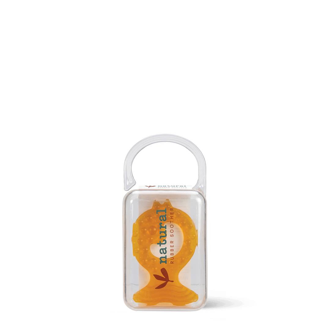Natural Rubber Teether in Reusable Case - 1 Pack