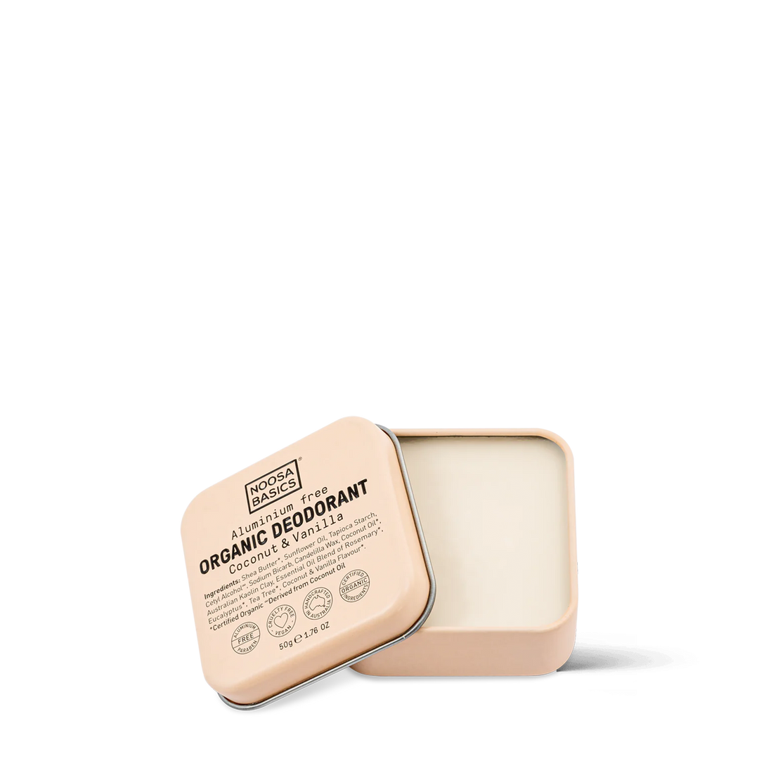 Organic Deodorant Cream Tin - Coconut & Vanilla - 50g