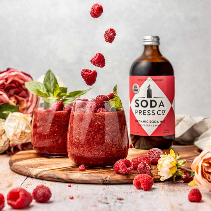 Organic Raspberry and Mint Organic Soda Concentrate - 500ml