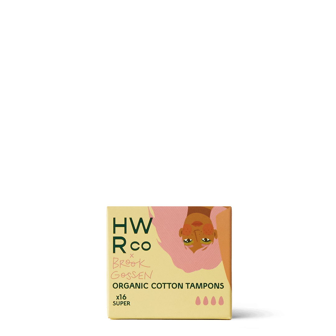 HWRco x Brook Gossen - Organic Cotton Super Tampons - 16 Pack