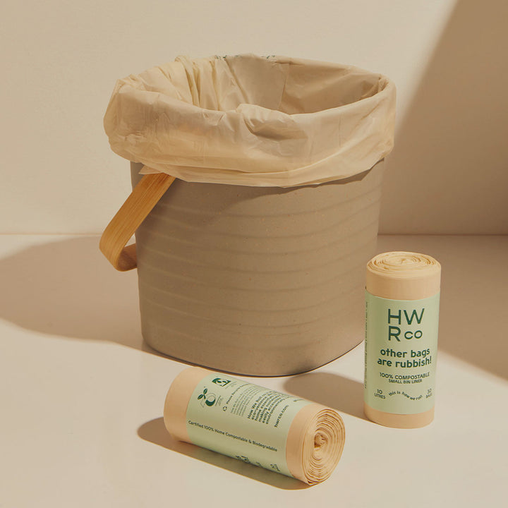 Certified 100% Compostable Small 10L Bin Liner Roll - 30 Bags