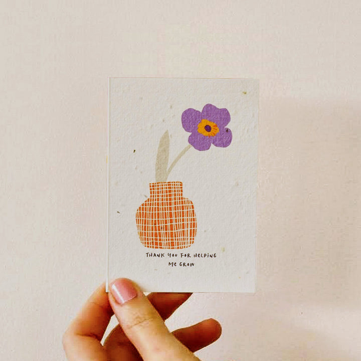 Pansy Teachers Blooming Plantable Card