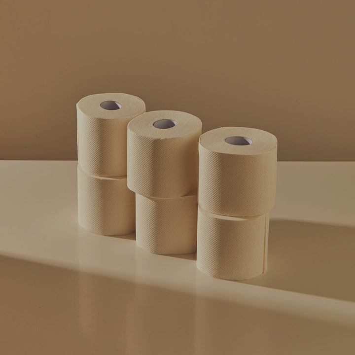 100% Bamboo Double Length Toilet Paper - 6 Naked Pack