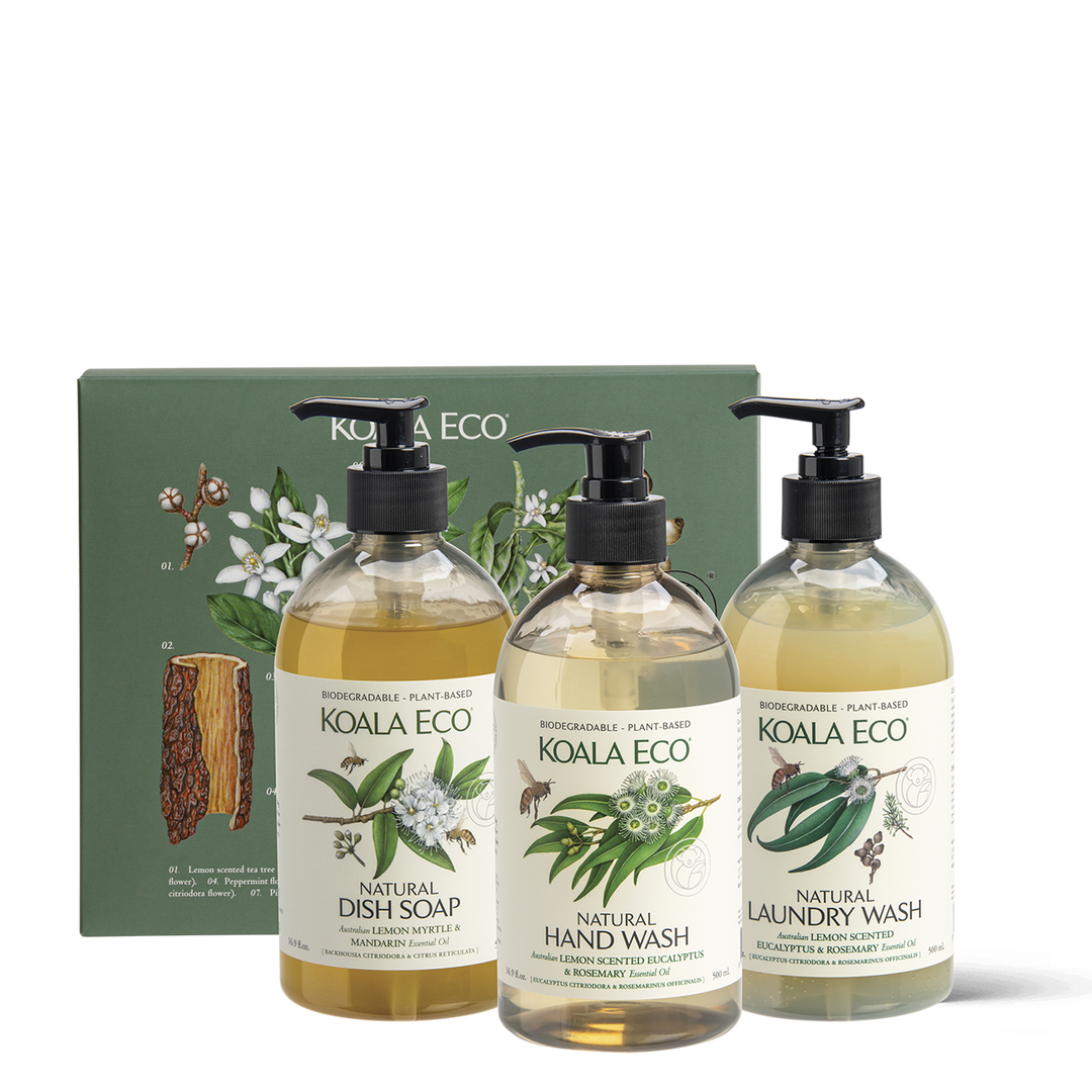Natural Hand Wash, Laundry Wash & Dish Soap Gift Pack - 3 Pack