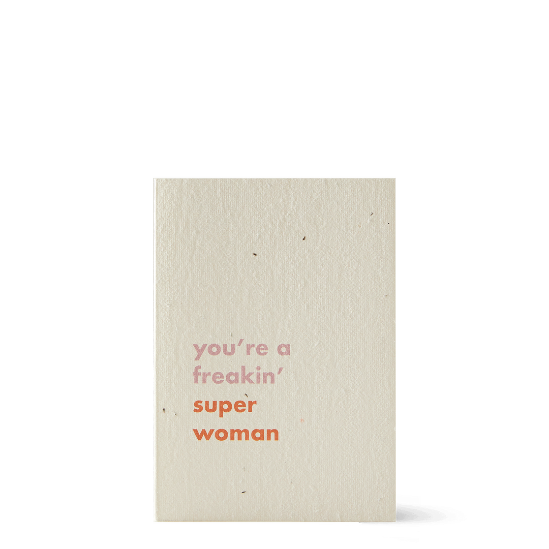 Super Woman Plantable Card
