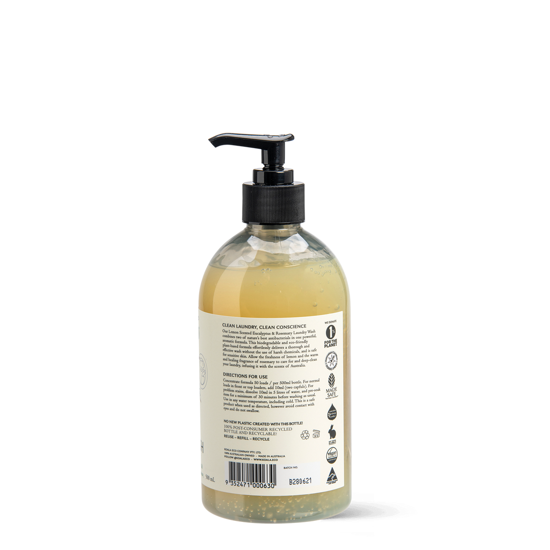 Natural Laundry Liquid - Lemon Scented Eucalyptus & Rosemary - 500ml