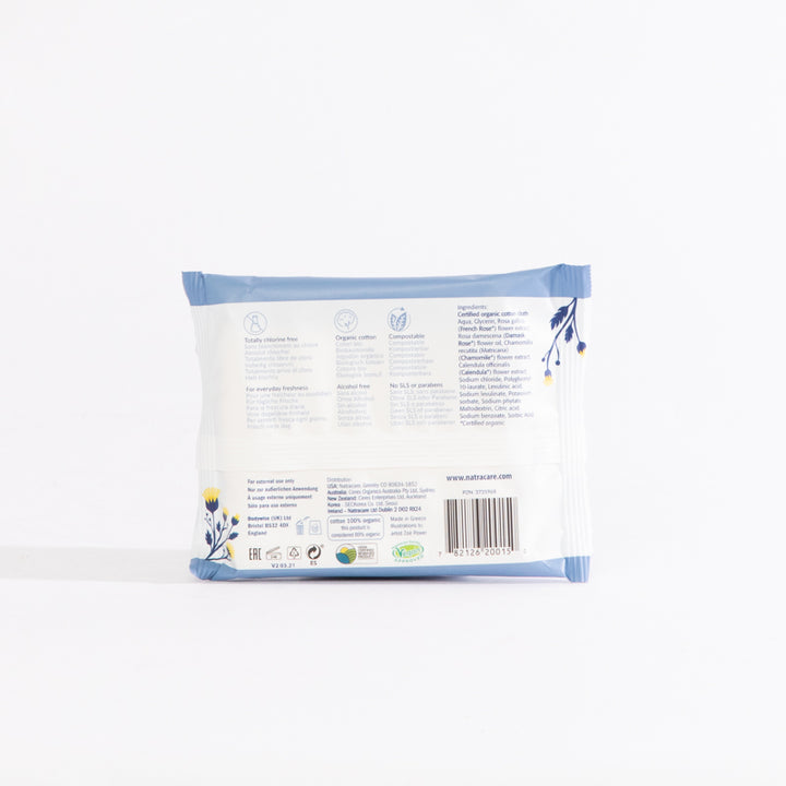 100% Organic Cotton Intimate Wipes - 12 Pack