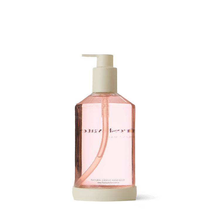 Refillable 500ml Glass Bottle - Rosewater & Pink Clay Hand Wash