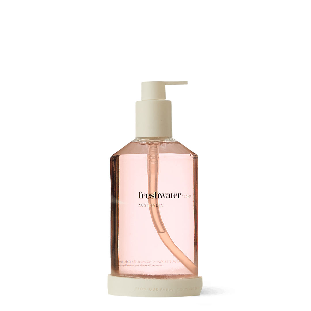 Refillable 500ml Glass Bottle - Rosewater & Pink Clay Hand Wash