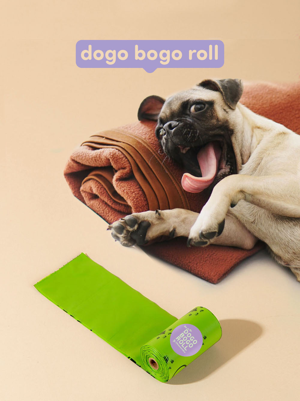 Certified 100% Compostable & Biodegradable Dog Poo Bag Roll - 15 Bags